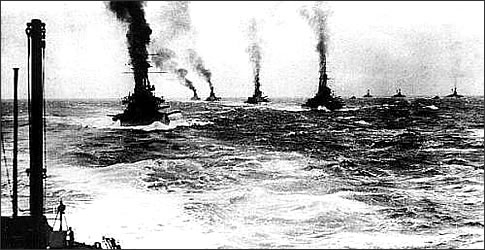 The British Grand Fleet at sea