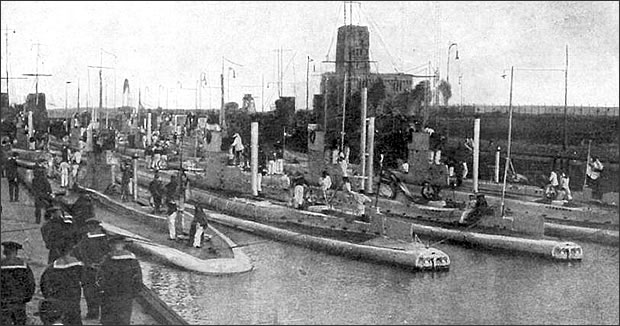 German U-boats docked at Wilhelmshaven